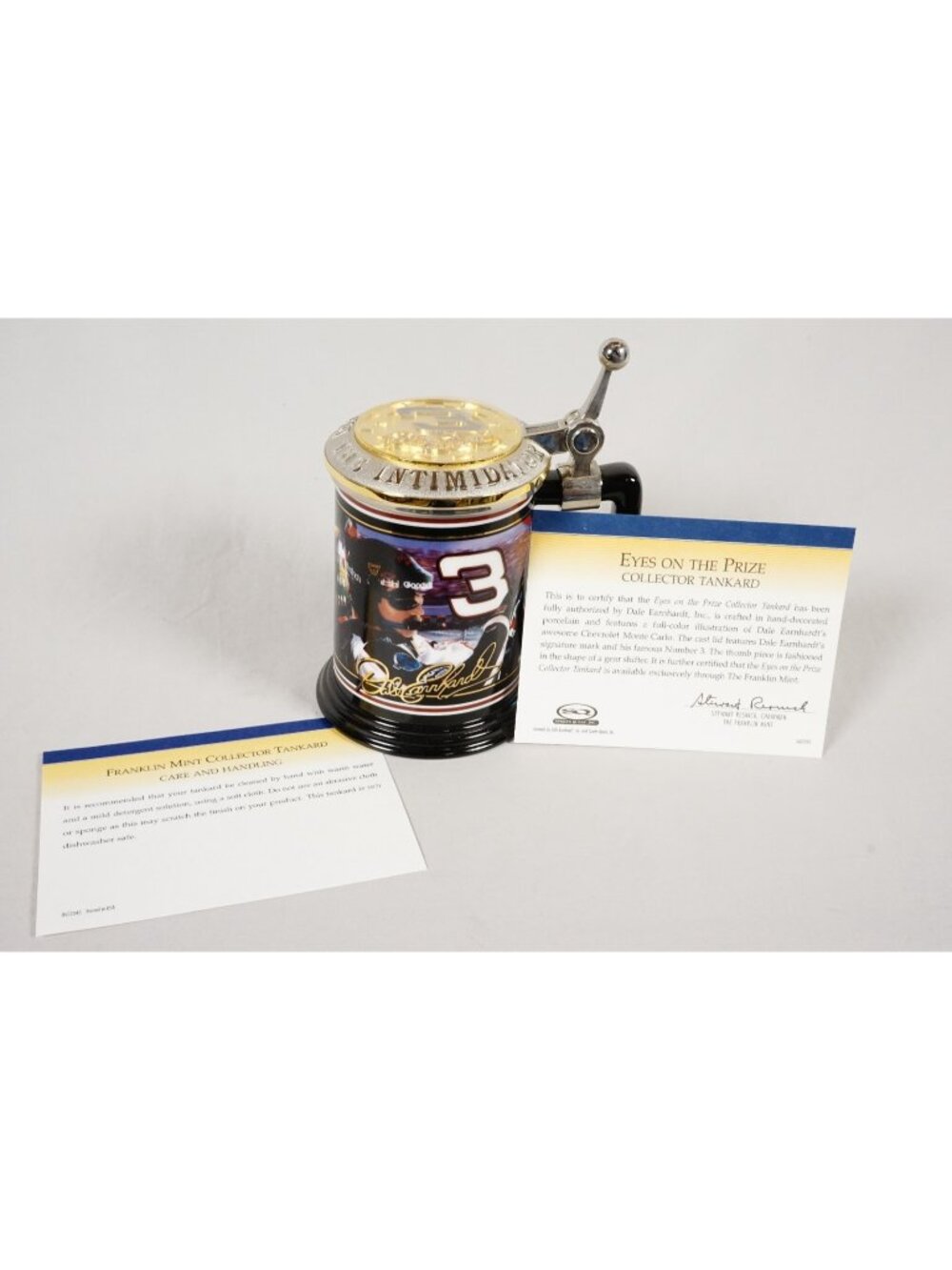 Dale Earnhardt "Eyes on the Prize" Franklin Mint Tankard Beer Stein
